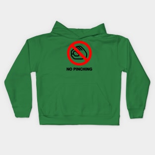 Funny No Pinching Warning Sign Kids Hoodie